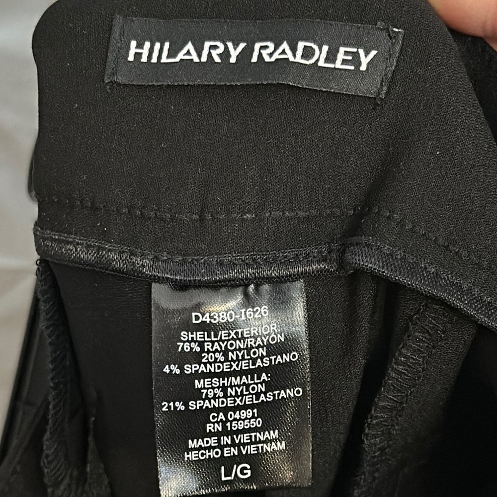 Hilary Radley Black Cropped stretch Ankle Pants size large - Picture 2 of 4